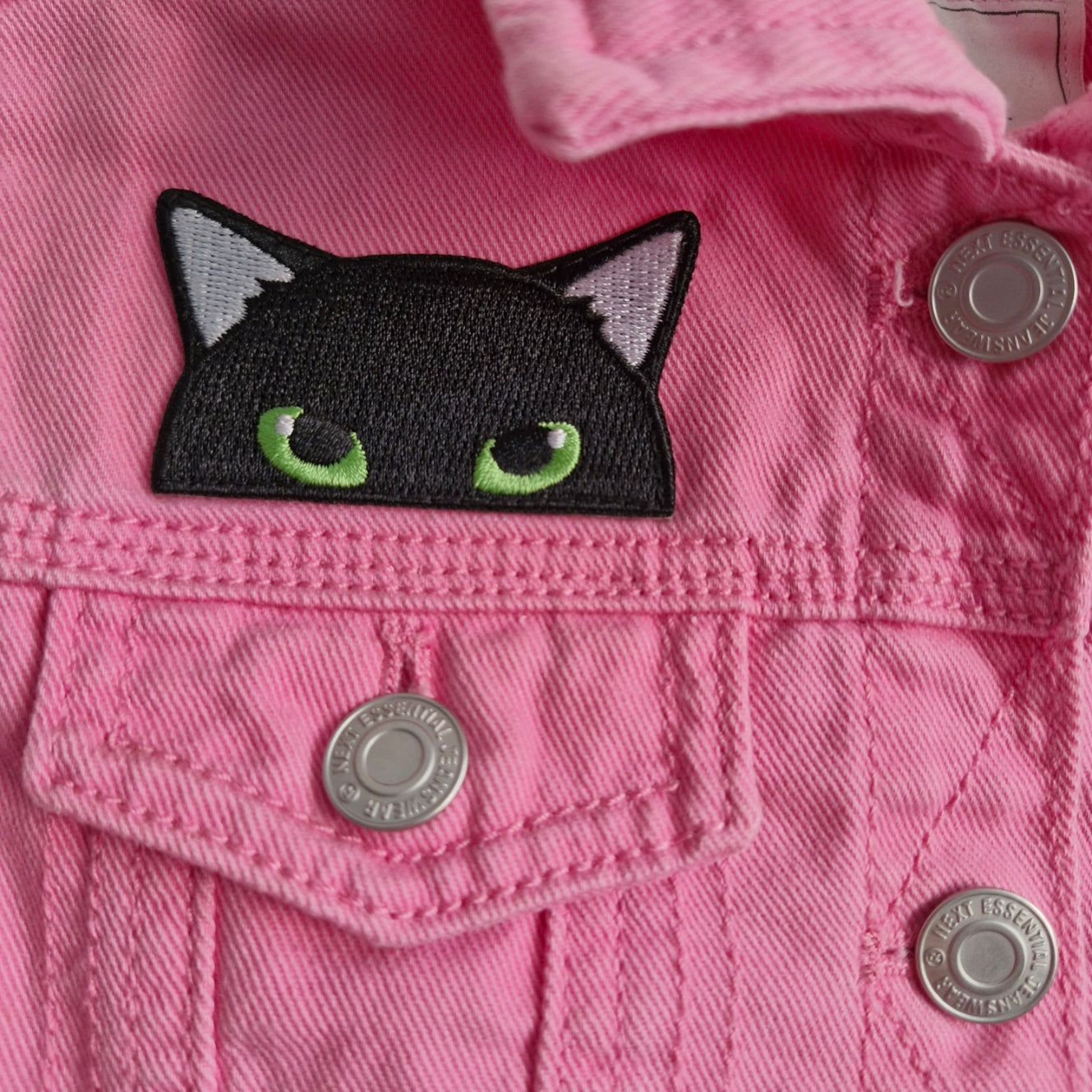 Kid's Sequin Skull Pink Denim - Age 7 years