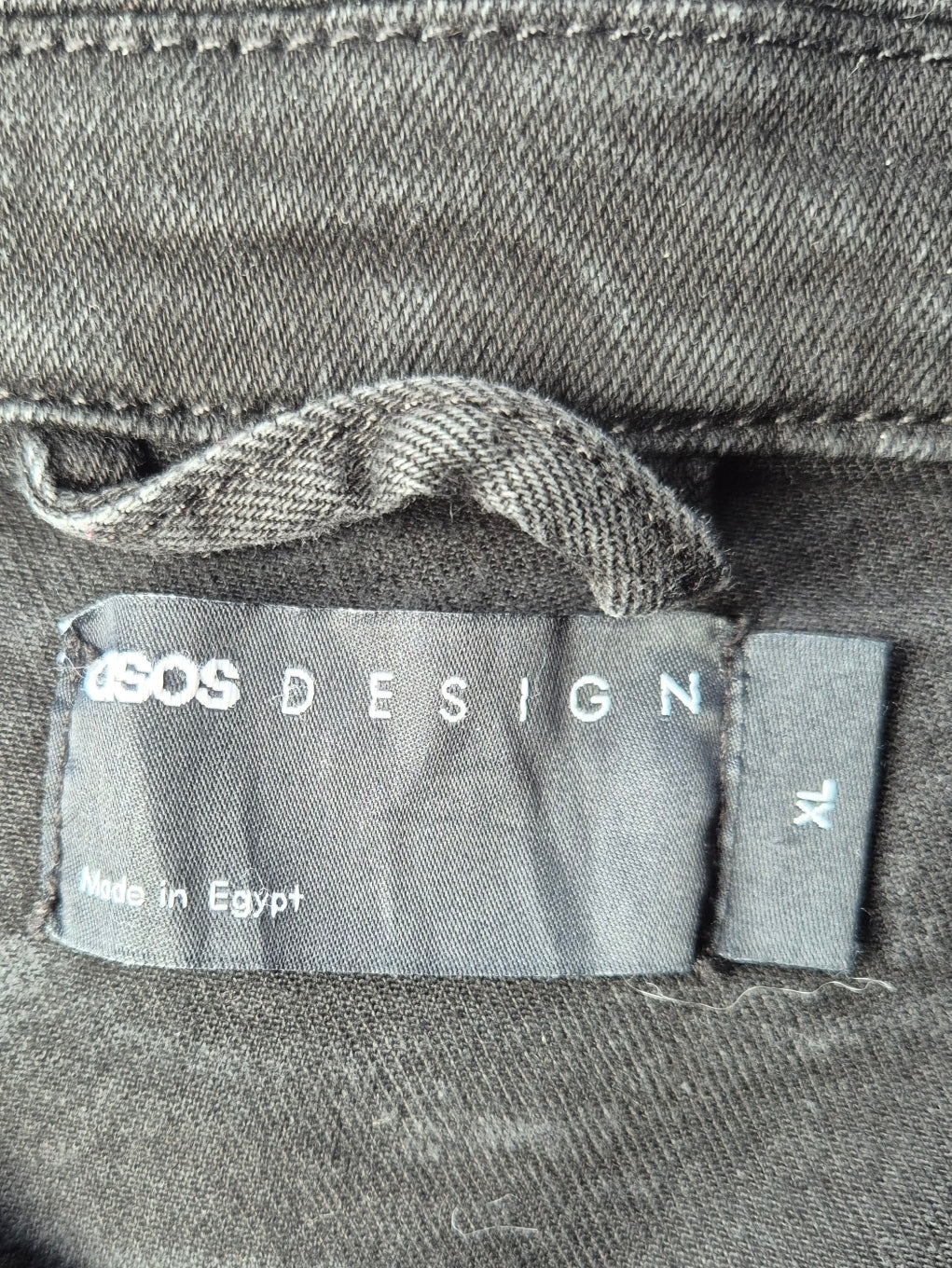 'El Diablo' Black Denim Battle Jacket - Size Men's XL