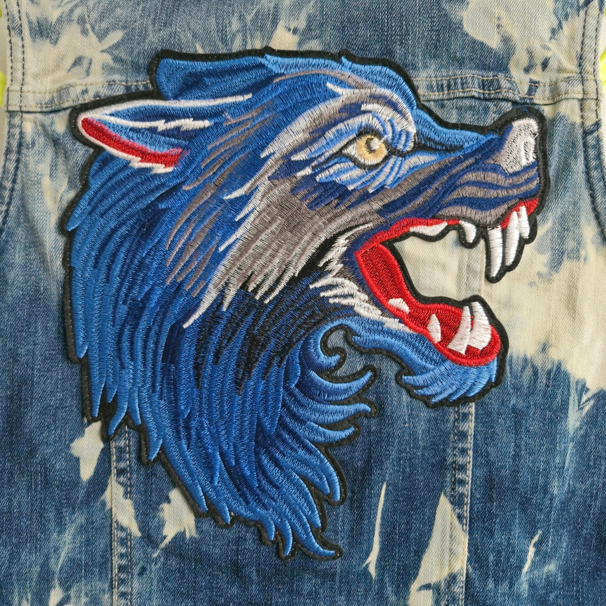 Kids Tie Dye Denim Wolfie - Age 7 years