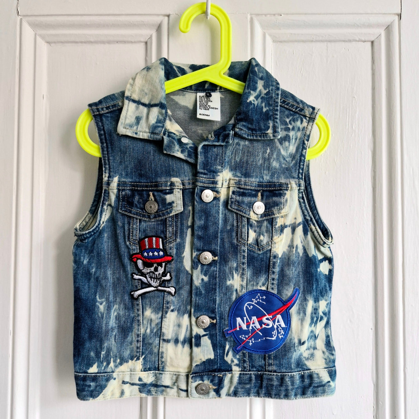 Kids Tie Dye Denim Wolfie - Age 7 years