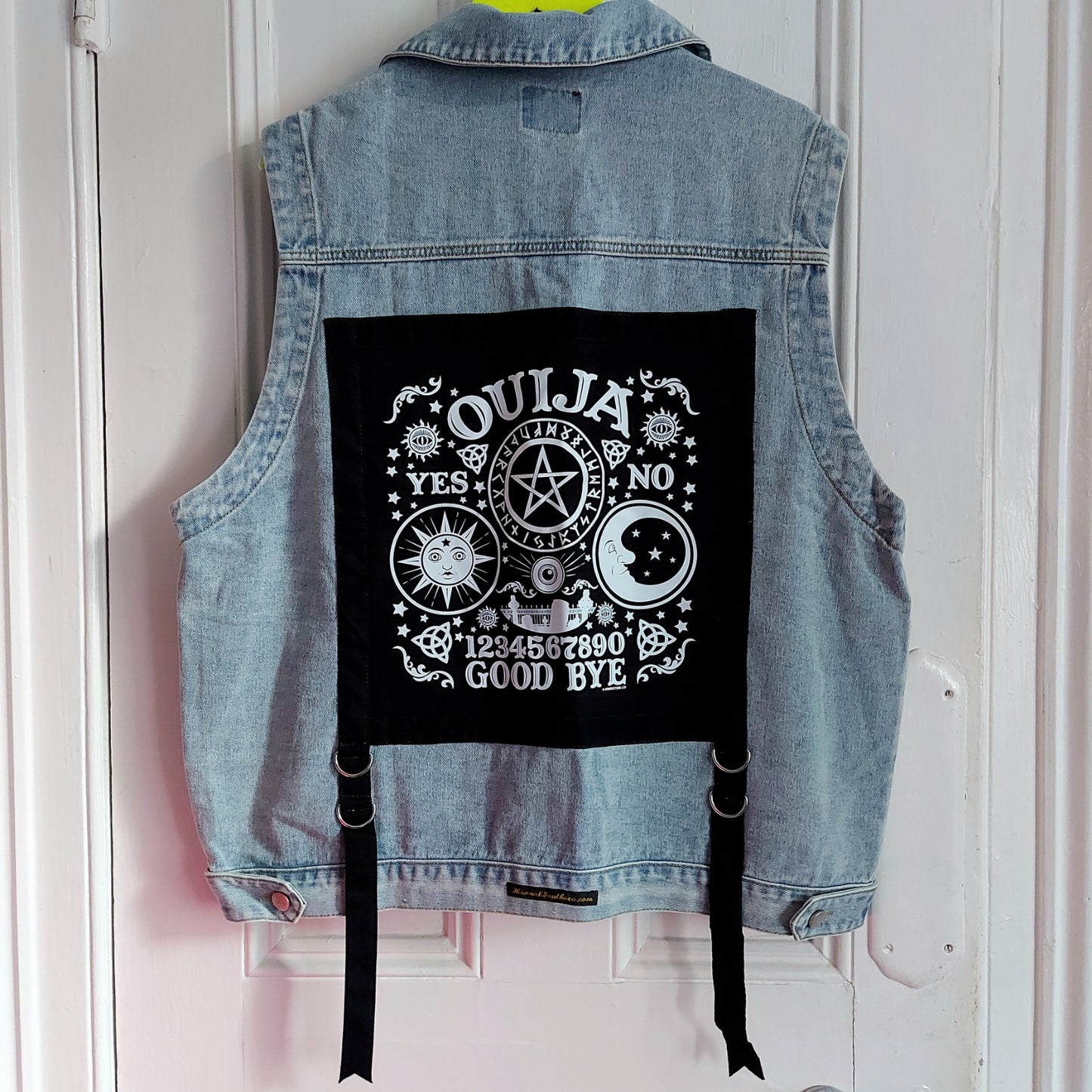 Ouija Board Denim Battle Waistcoat - Size XL
