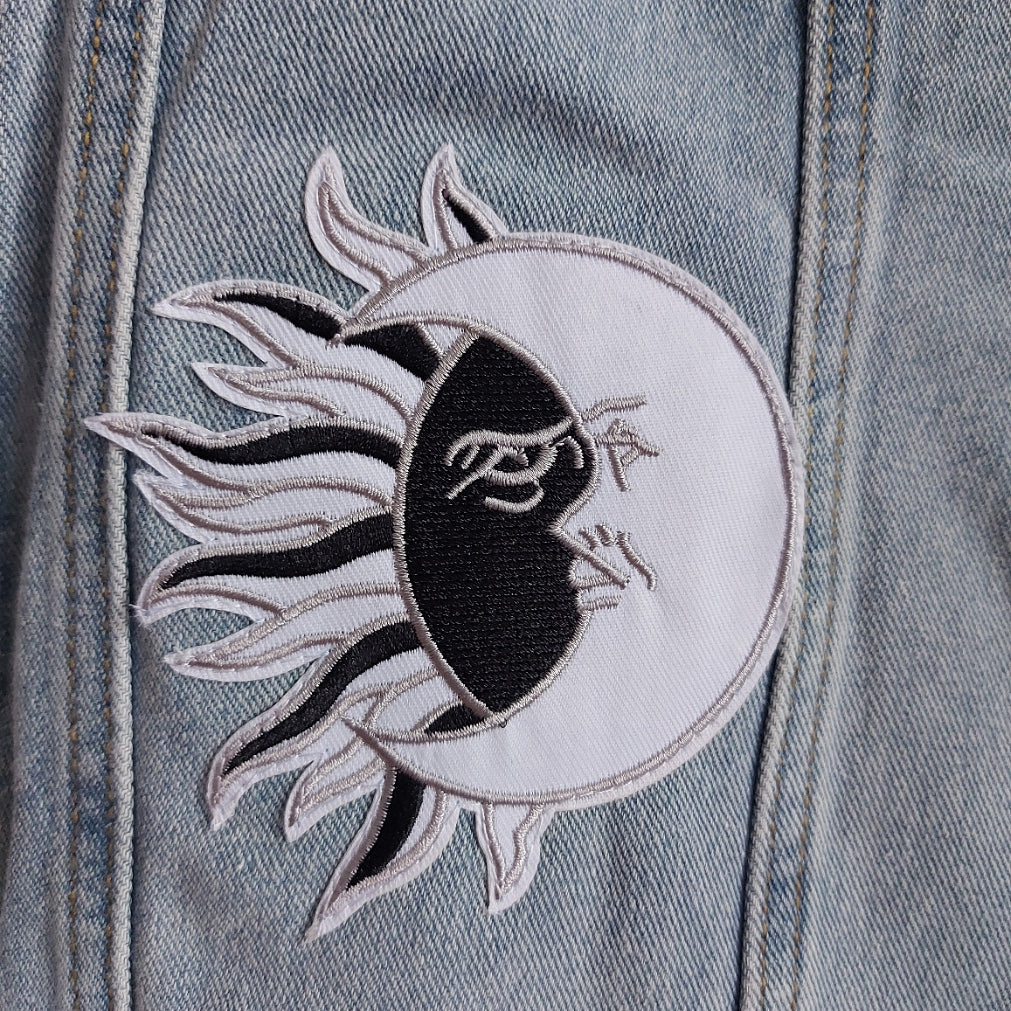Ouija Board Denim Battle Waistcoat - Size XL