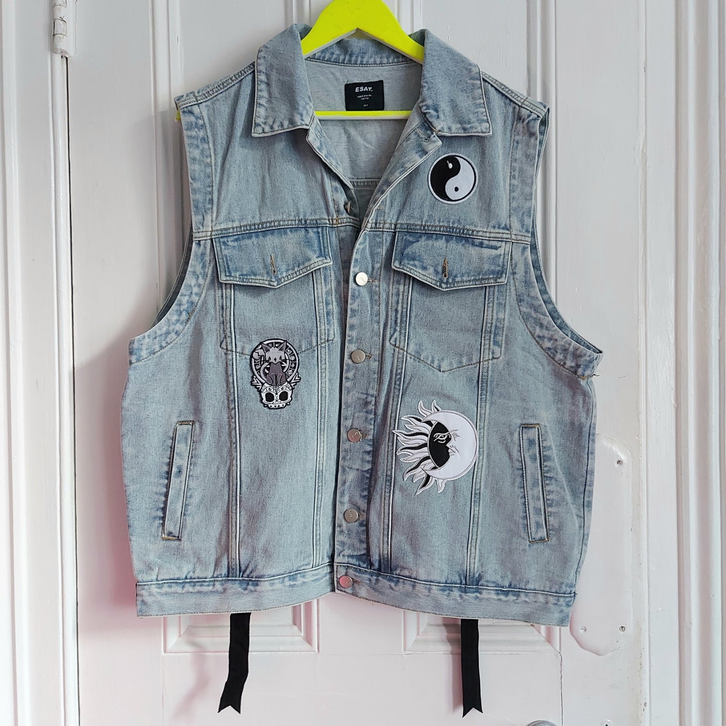 Ouija Board Denim Battle Waistcoat - Size XL
