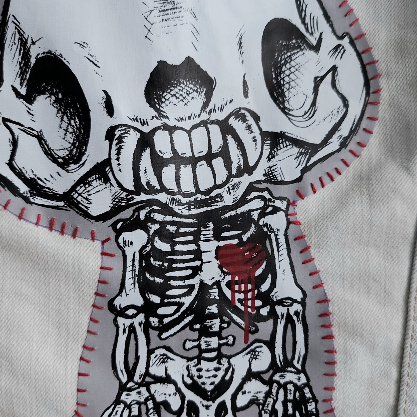 Zombie Bear denim Waistcoat - Size 12
