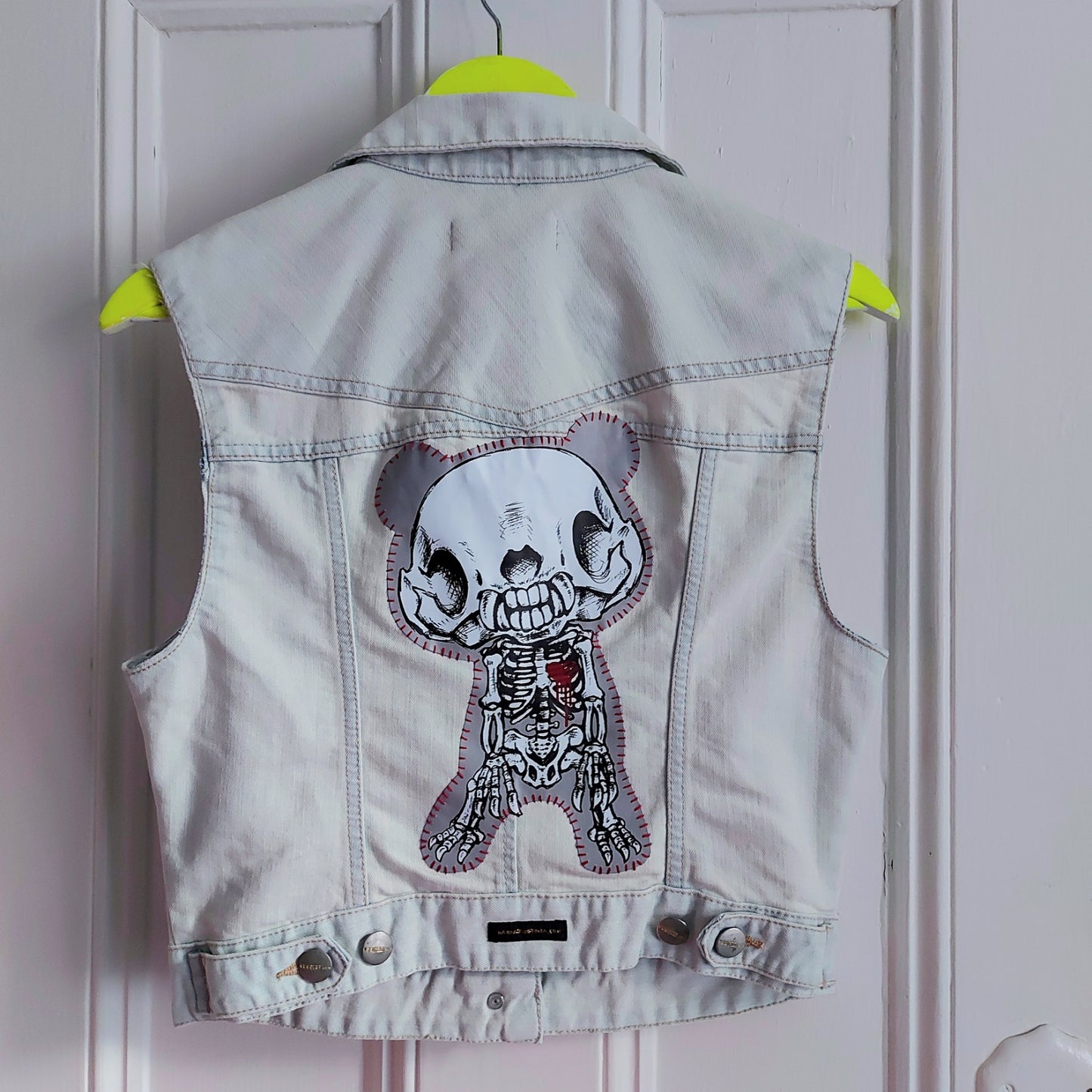 Zombie Bear denim Waistcoat - Size 12