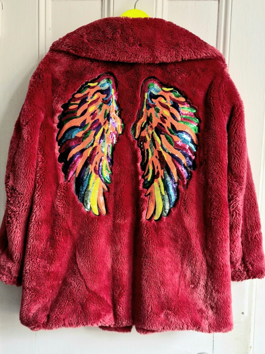 Multicolour Phoenix Sequin Wings (X-Large) - 2 piece