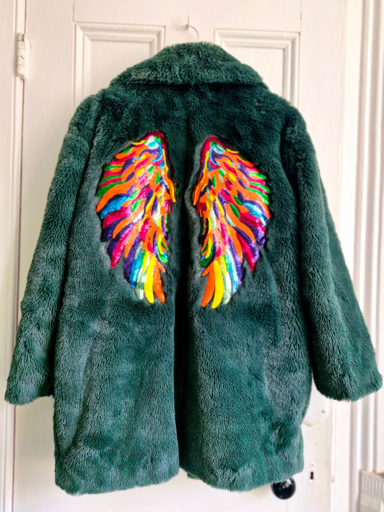 Multicolour Phoenix Sequin Wings (X-Large) - 2 piece