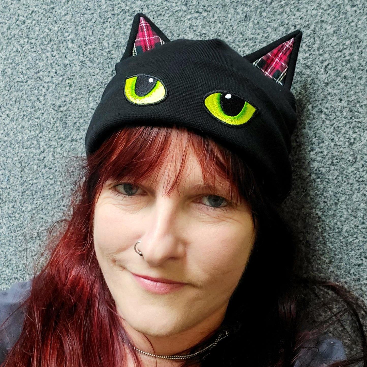 Organic Kitty Hat - Tartan Kitty