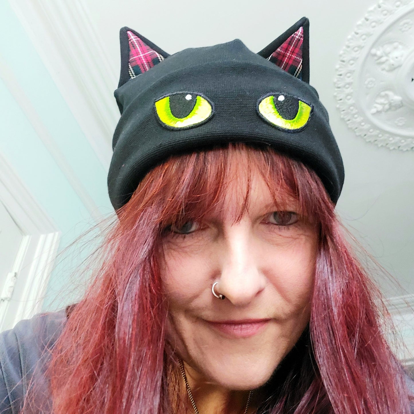 Organic Kitty Hat - Tartan Kitty