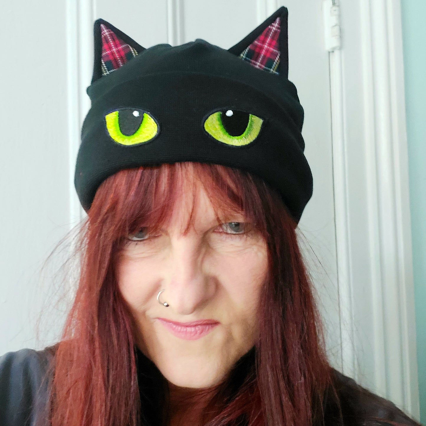 Organic Kitty Hat - Tartan Kitty