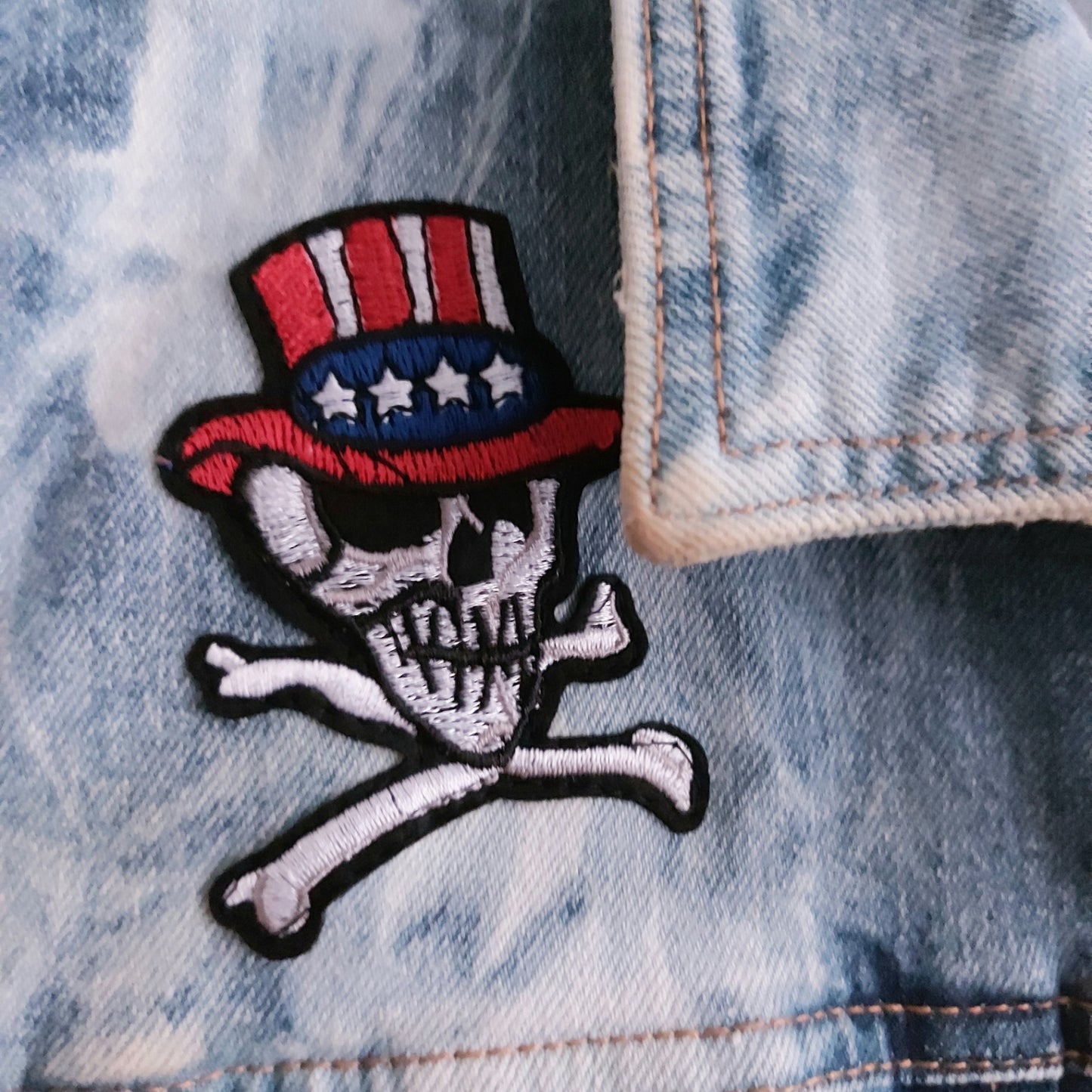 Ouija Tie Bleach Denim Jacket - Size 16