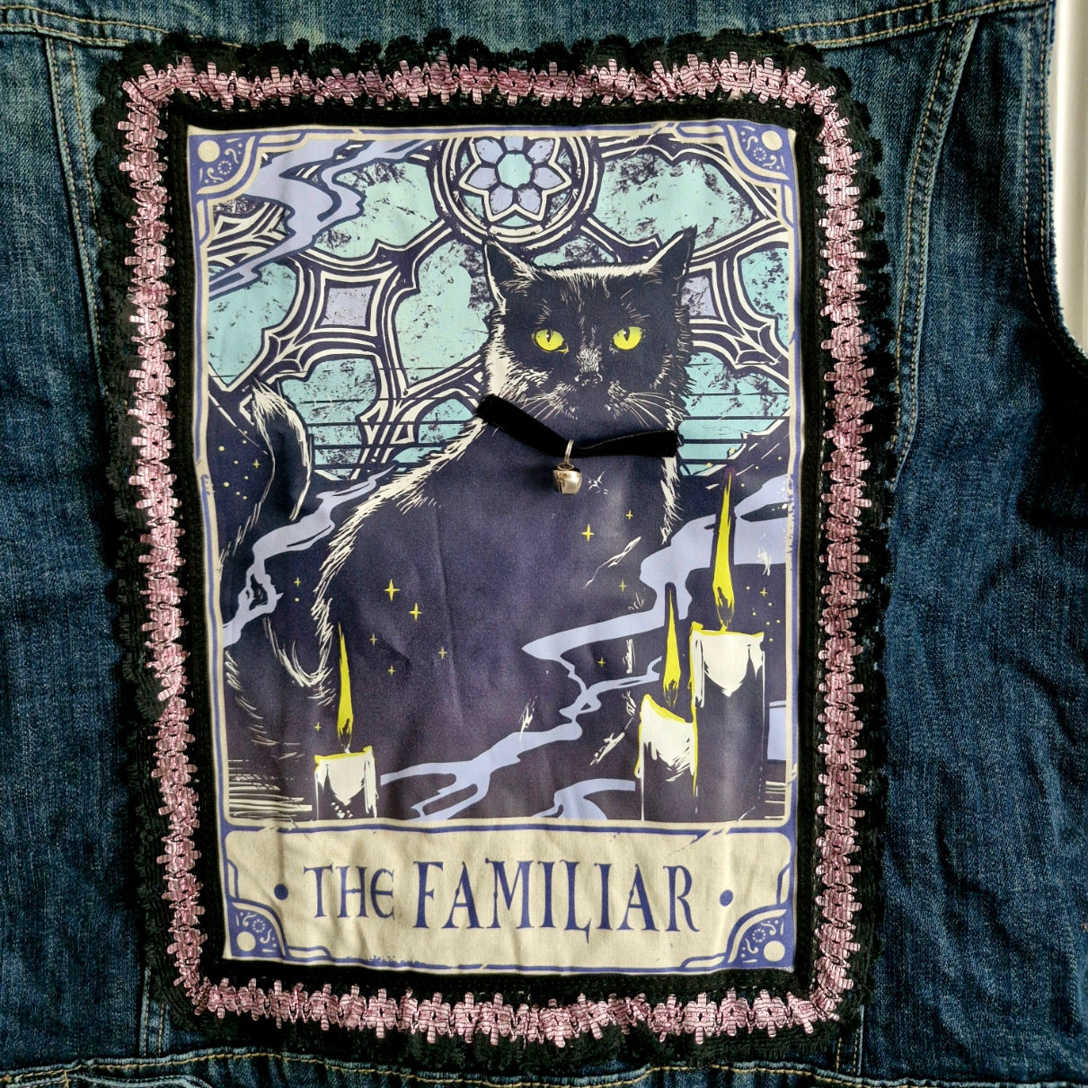 Feline Familiar Colour Print Blue Denim - Size 20