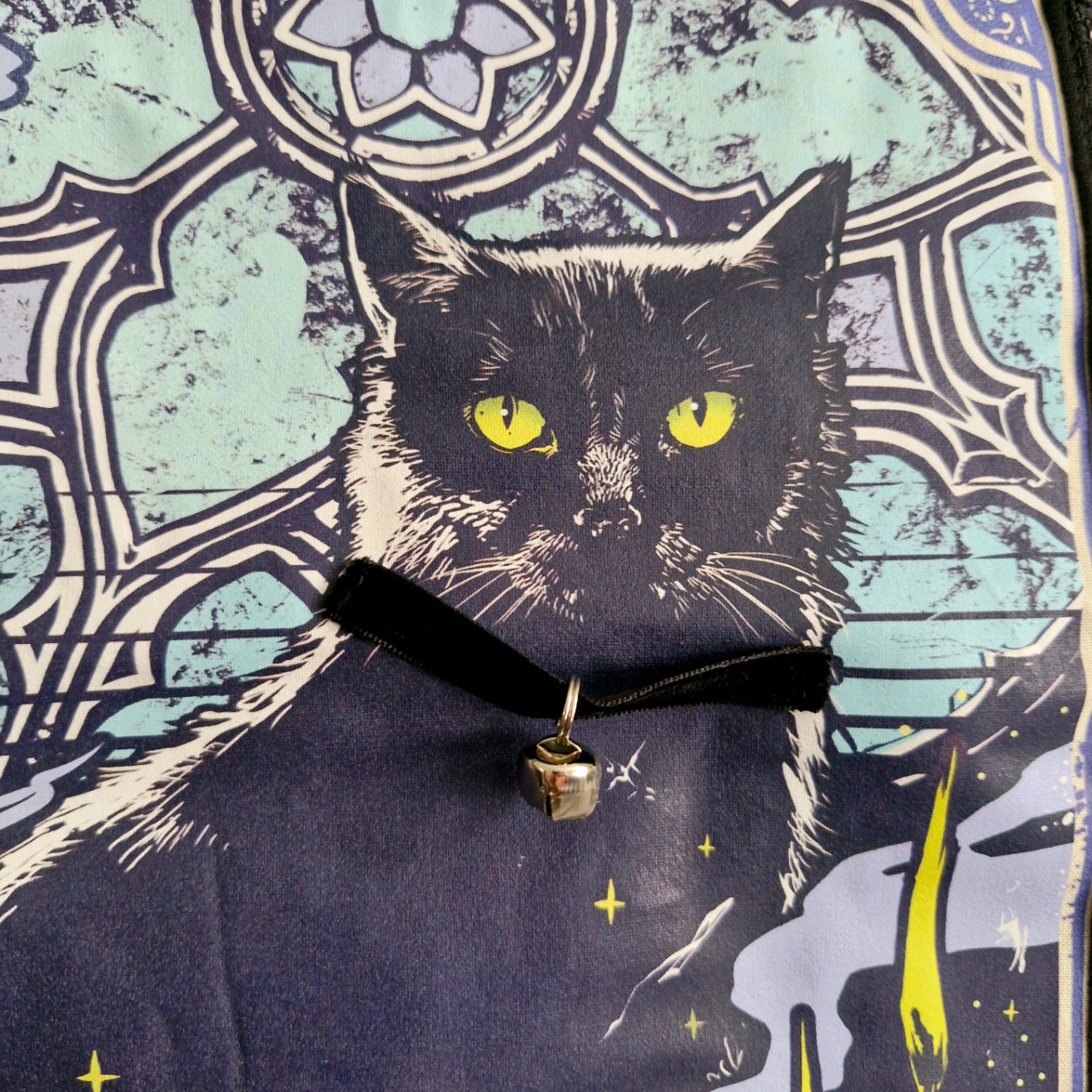 Feline Familiar Colour Print Blue Denim - Size 20
