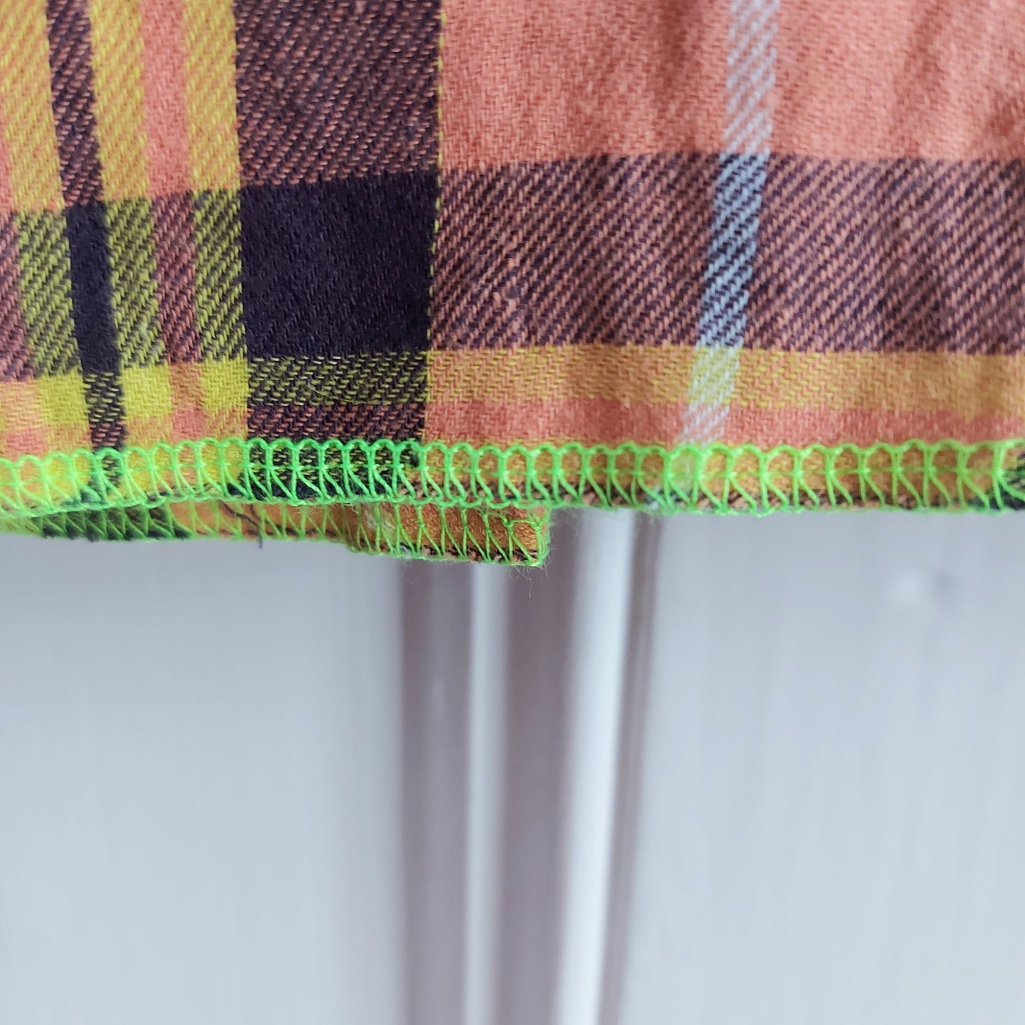 **SALE** Cropped Orange Plaid Shirt