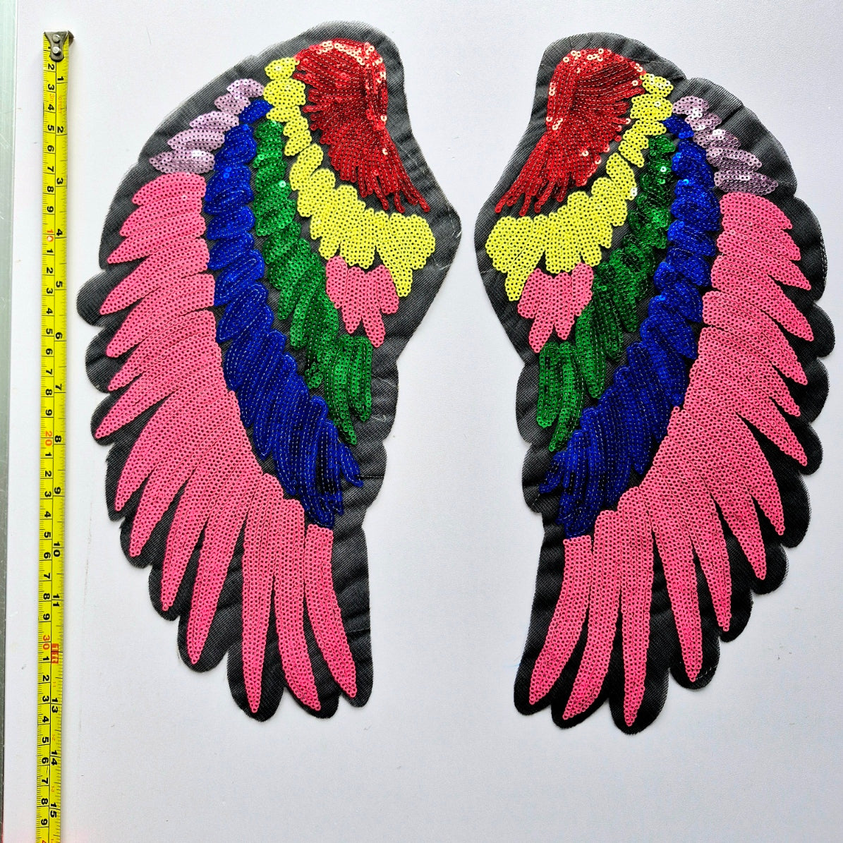 Rainbow Sequin Wings (Large) - 2 piece