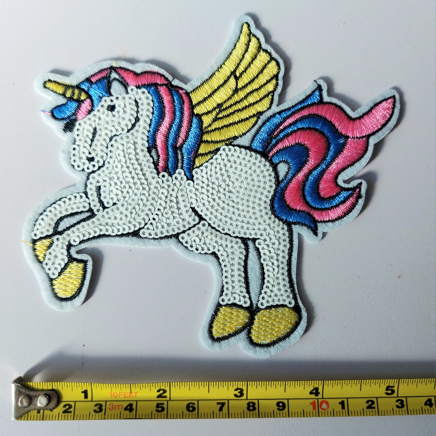 Large Sequin Unicorn Rainbow Mane