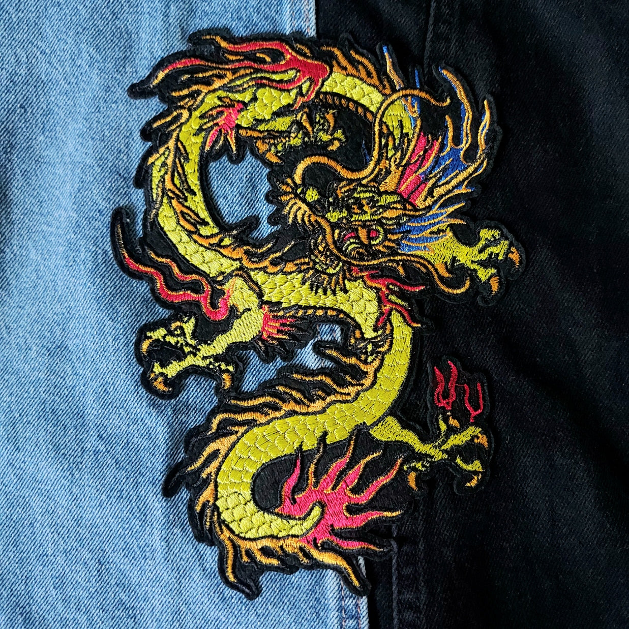 Serpent Denim Tote Bag