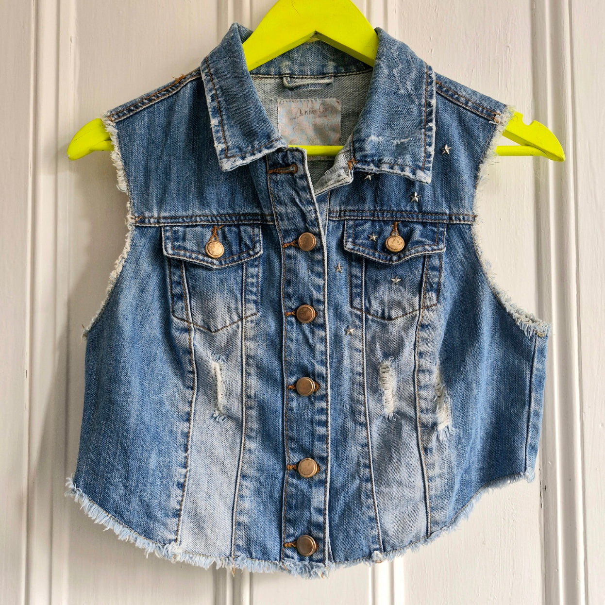 Silver Wing Denim Waistcoat - Size 12