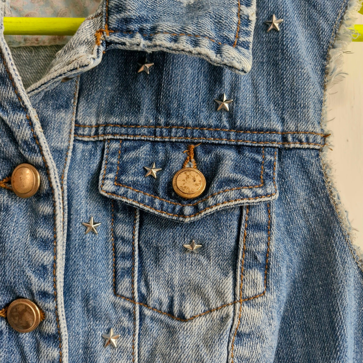 Silver Wing Denim Waistcoat - Size 12
