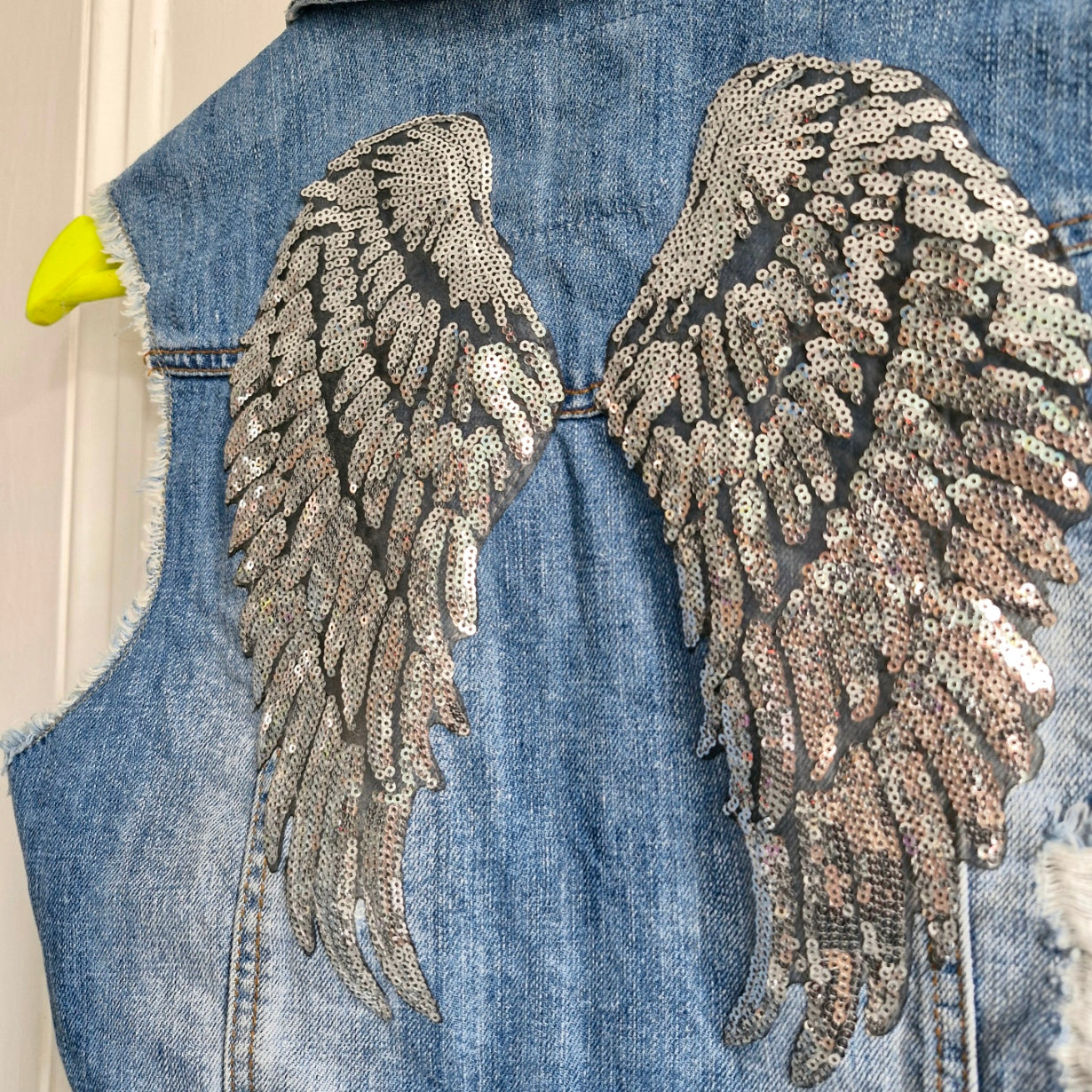 Silver Wing Denim Waistcoat - Size 12