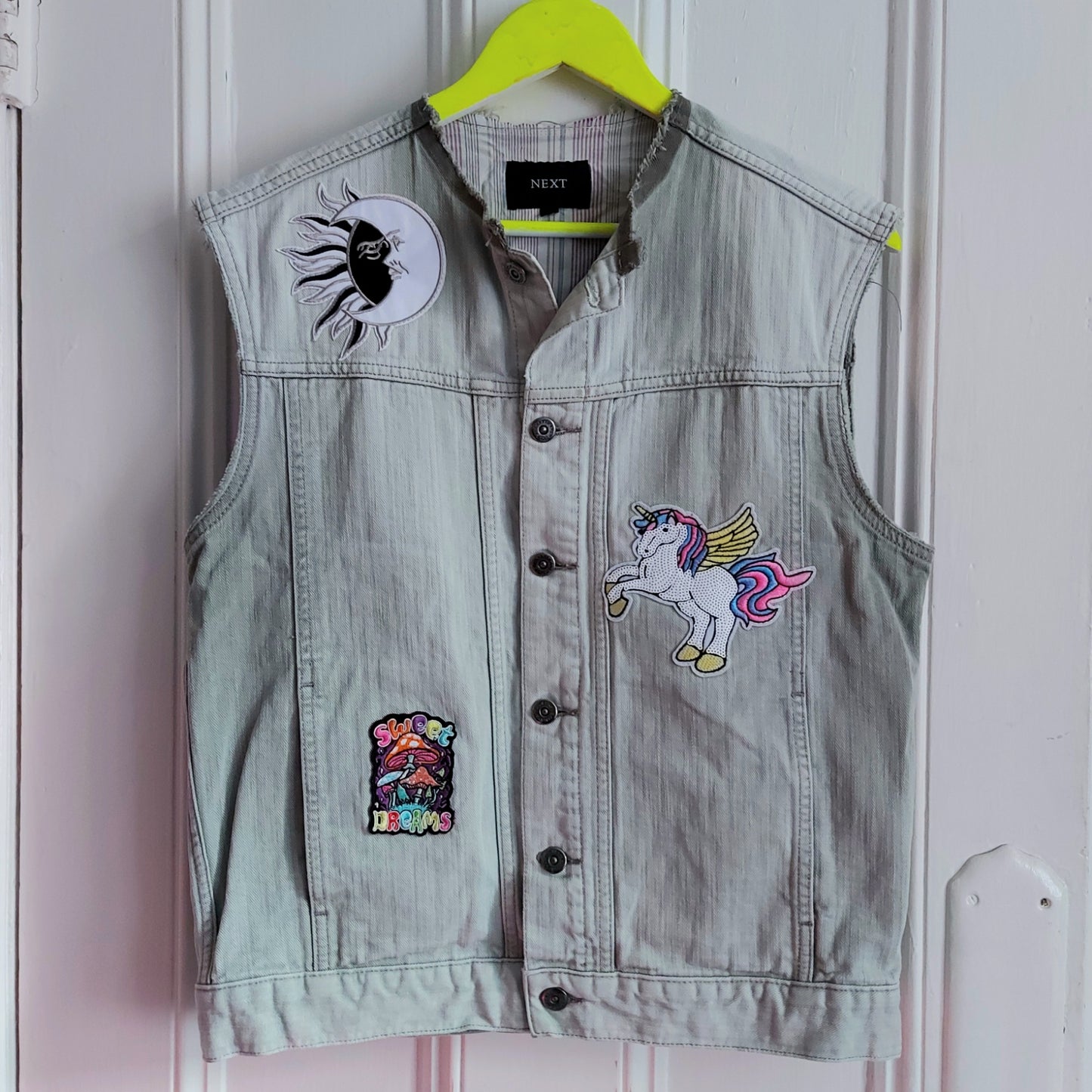 Sweet Dreams Shroom Time Denim Waistcoat - Size M