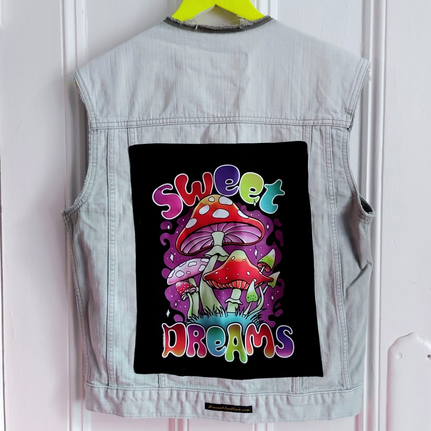 Sweet Dreams Shroom Time Denim Waistcoat - Size M