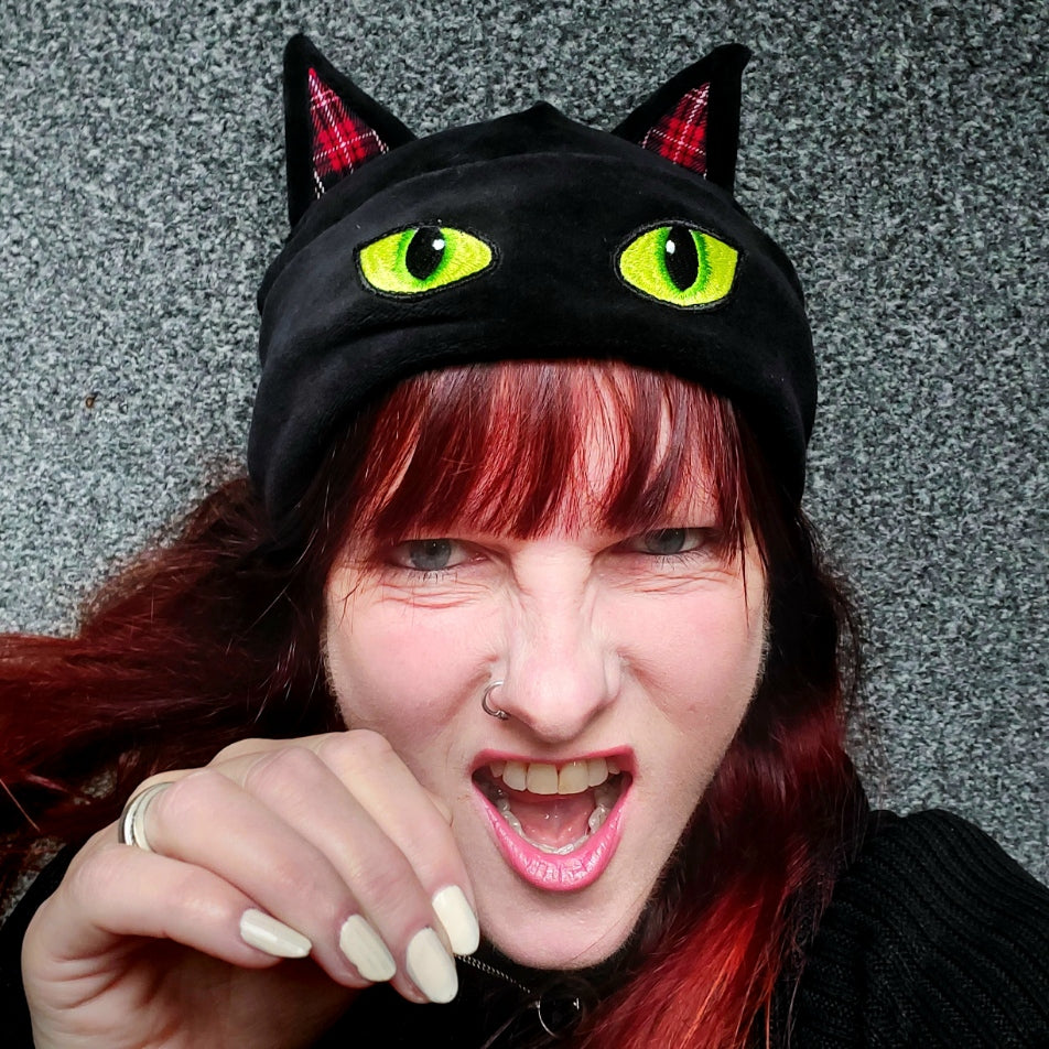 Organic Kitty Hat - Tartan Kitty