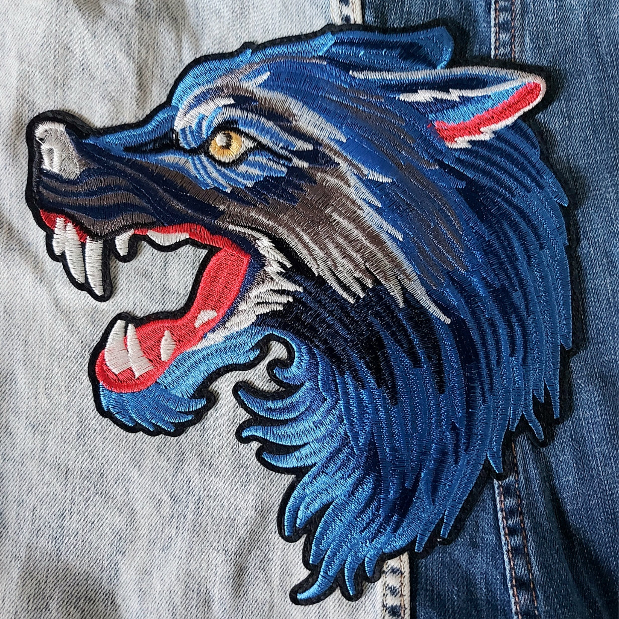 Wolfie Reworked Denim Tote