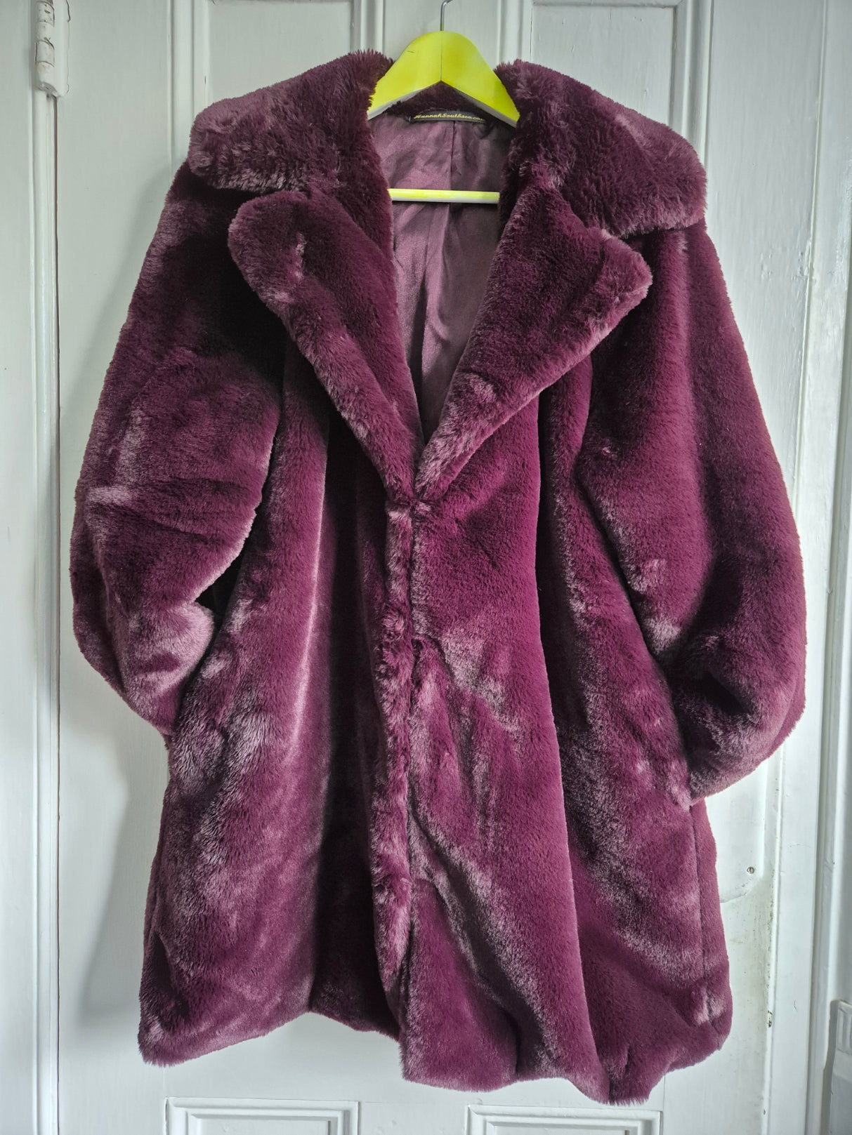 Rainbow Wing Burgundy Fur Festival Jacket - Size 18