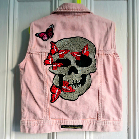 Kids sequin Butterfly Skull - Age 8 years