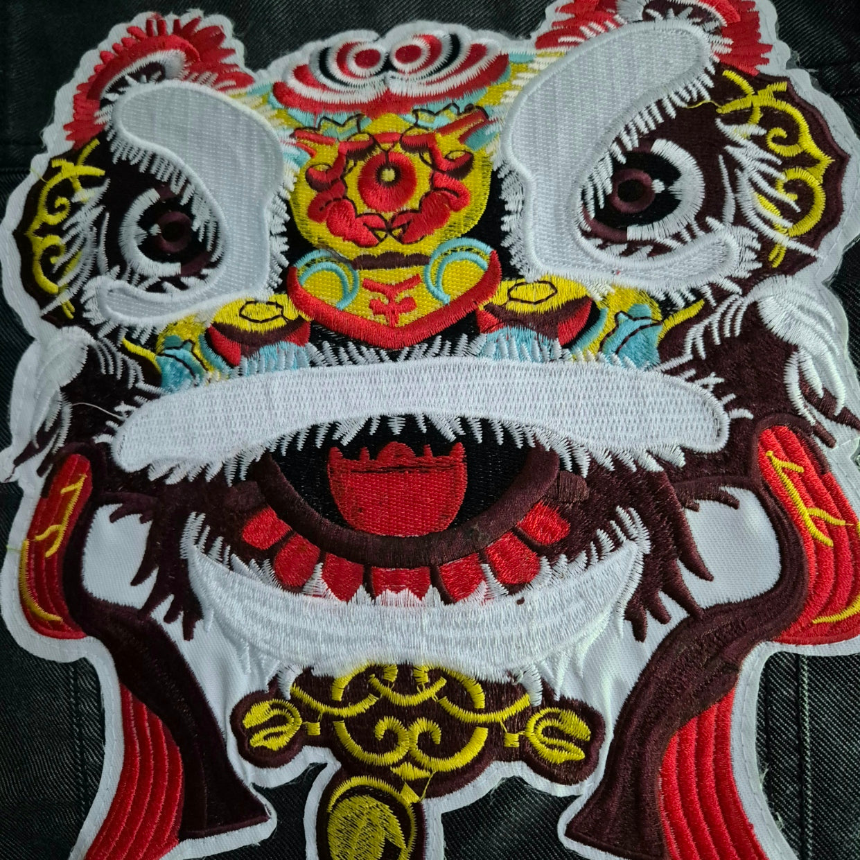 Age 3 - 4 Years Chinese New Year Dragon Black Denim Festival Jacket