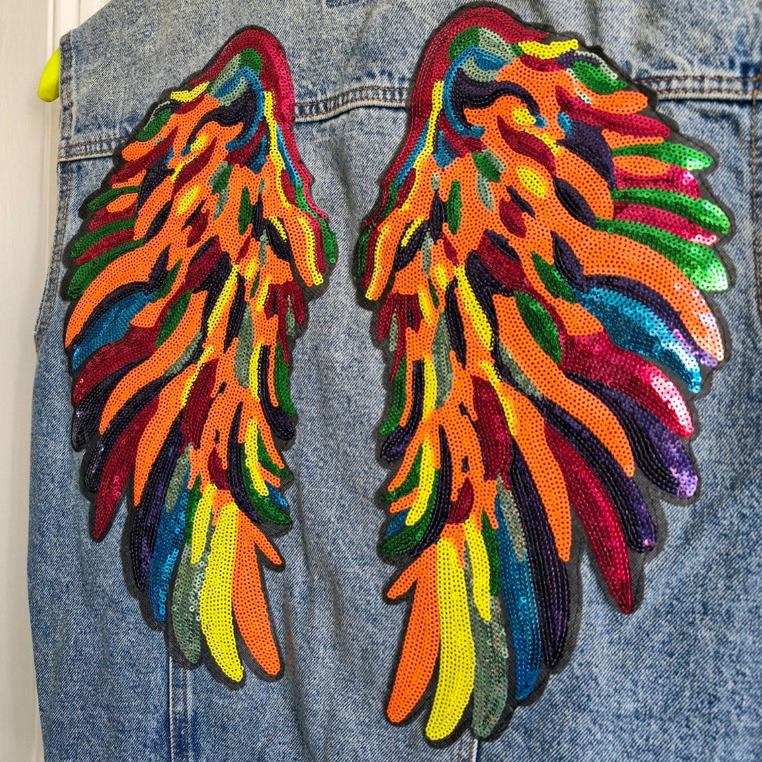 Phoenix Angel Wing Denim Waistcoat - Denim Co Size 12