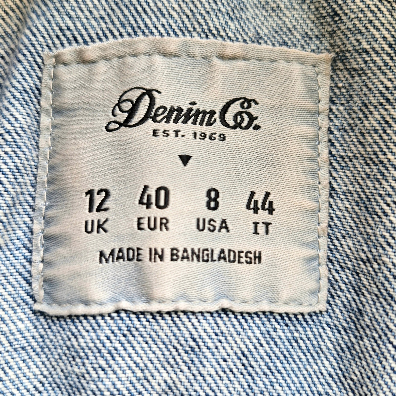 Phoenix Angel Wing Denim Waistcoat - Denim Co Size 12