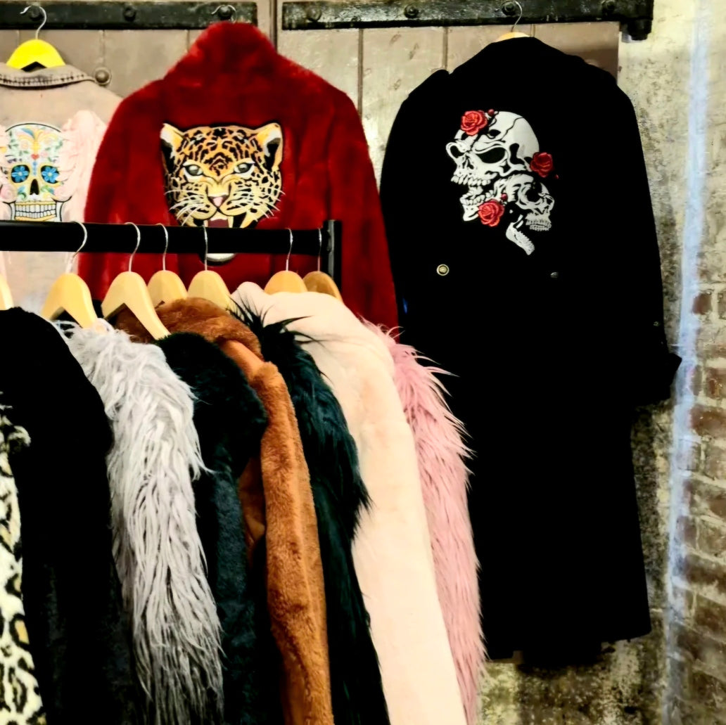 Double Skull Iron-on Patch - Large