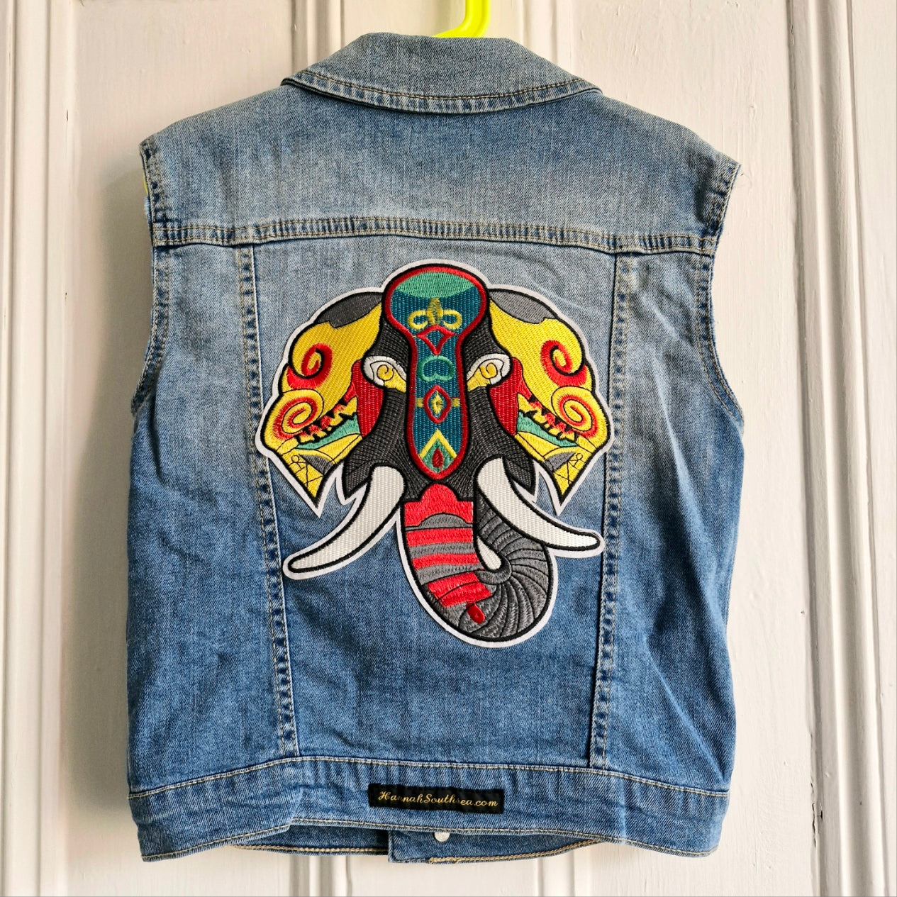 Kid's Denim Tribal Elephant - Age 5-6 years