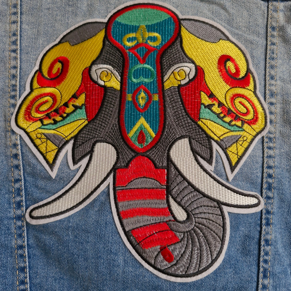 Kid's Denim Tribal Elephant - Age 5-6 years