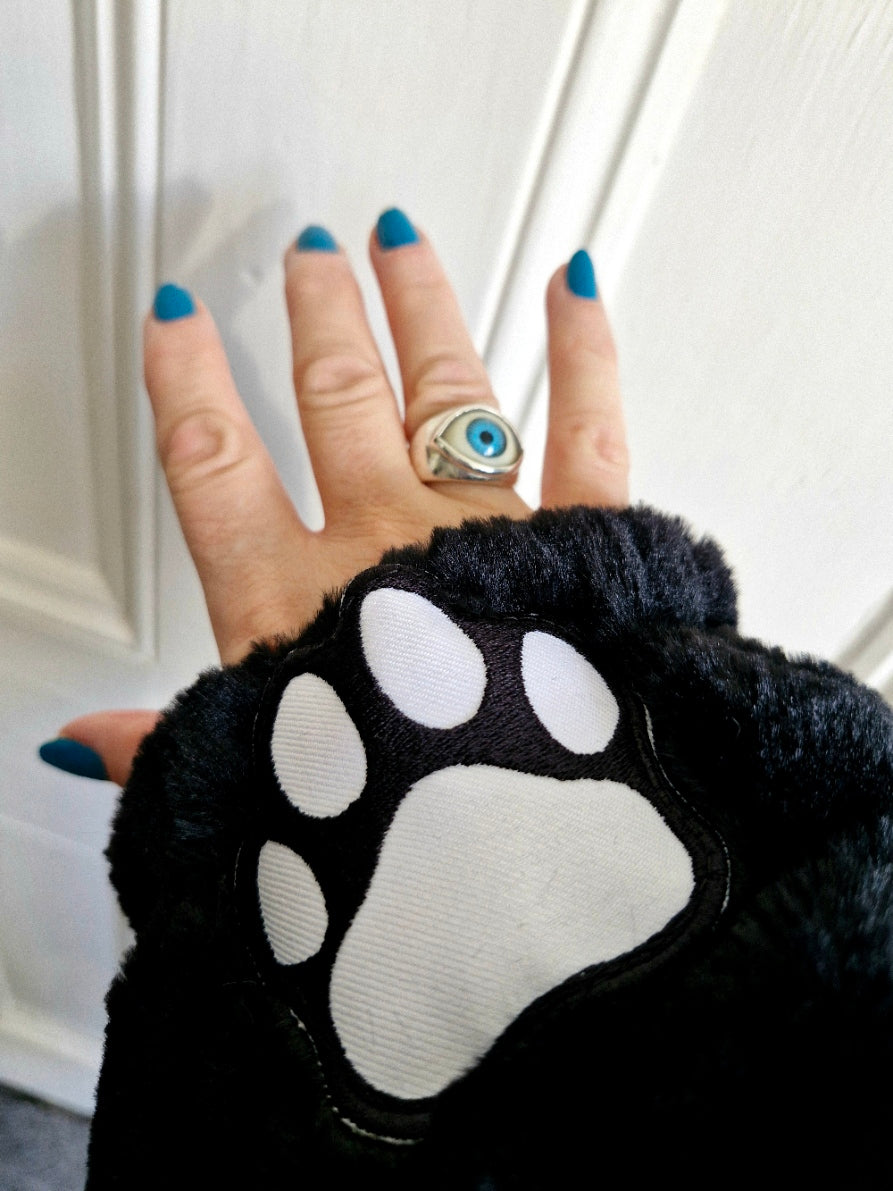 Black Kitty Coat - New Look Large