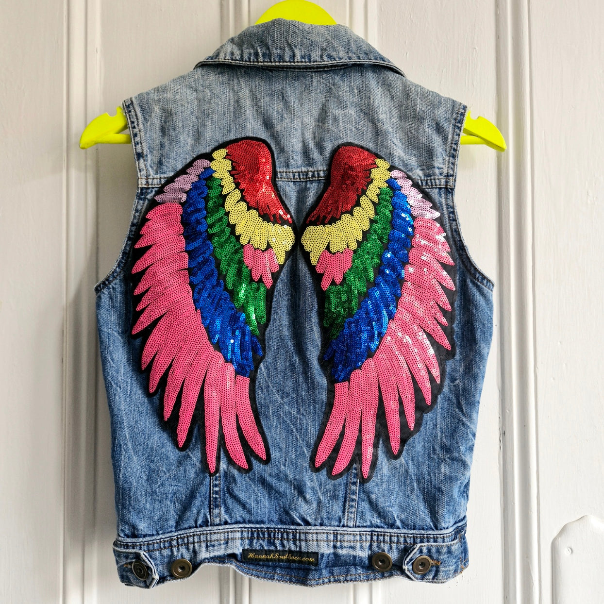 Rainbow Wing Denim Waistcoat - Size 10