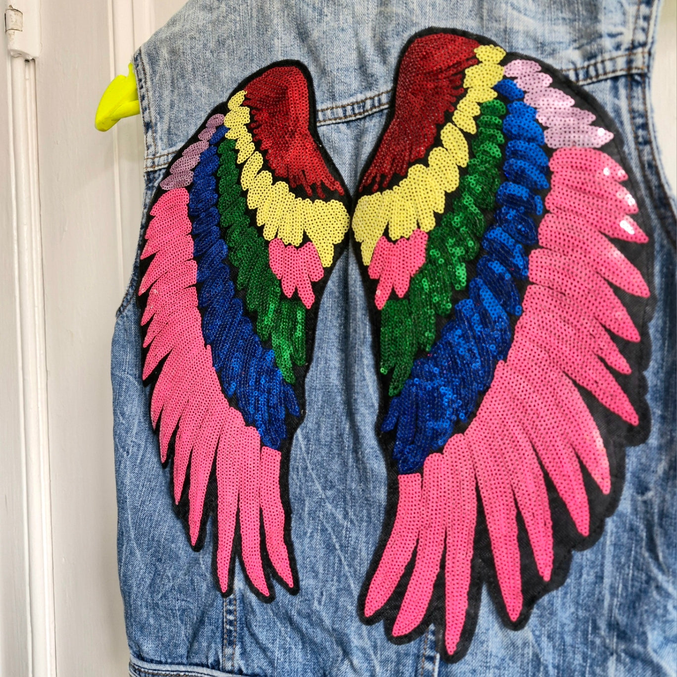 Rainbow Wing Denim Waistcoat - Size 10
