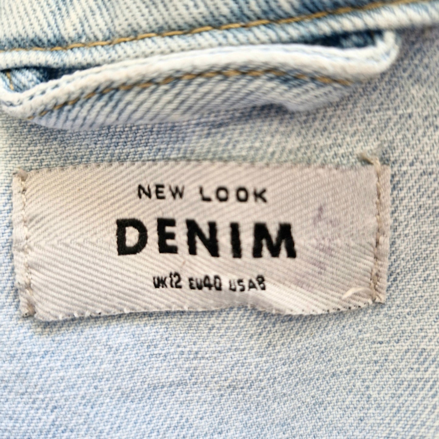 Phoenix Angel Wing Denim Waistcoat - New Look Size 12