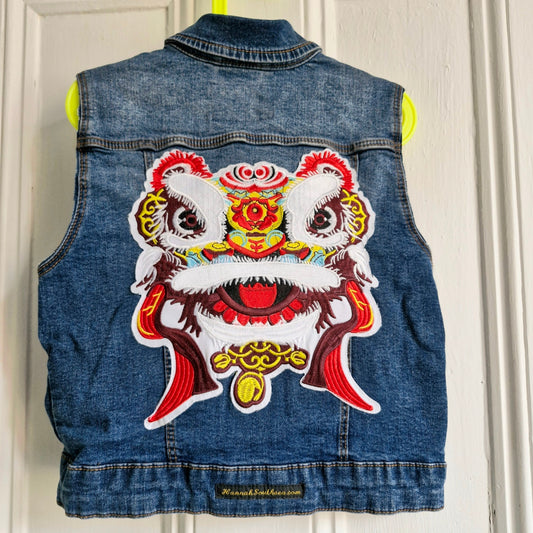 Kid's New Year Chinese Dragon Denim - Age 9-10 years