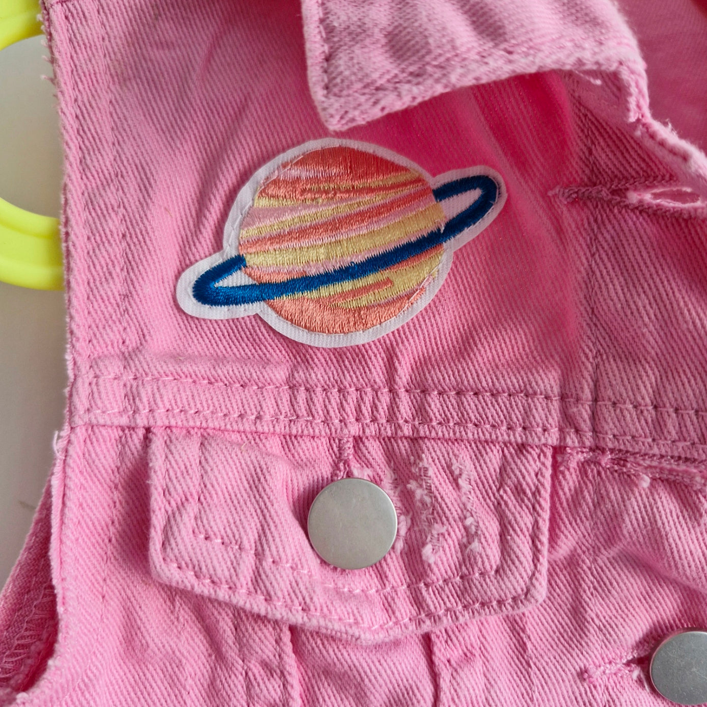 Kid's Denim Pink Sequin Dinosaur - Age 3-4 years