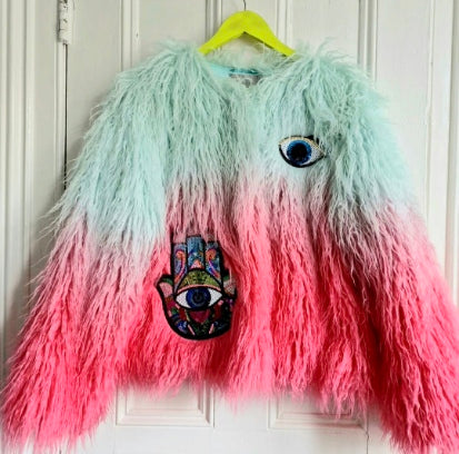 Sequin Hamsa Hand Patch - Large