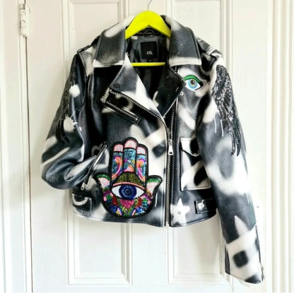 Sequin Hamsa Hand Patch - Large