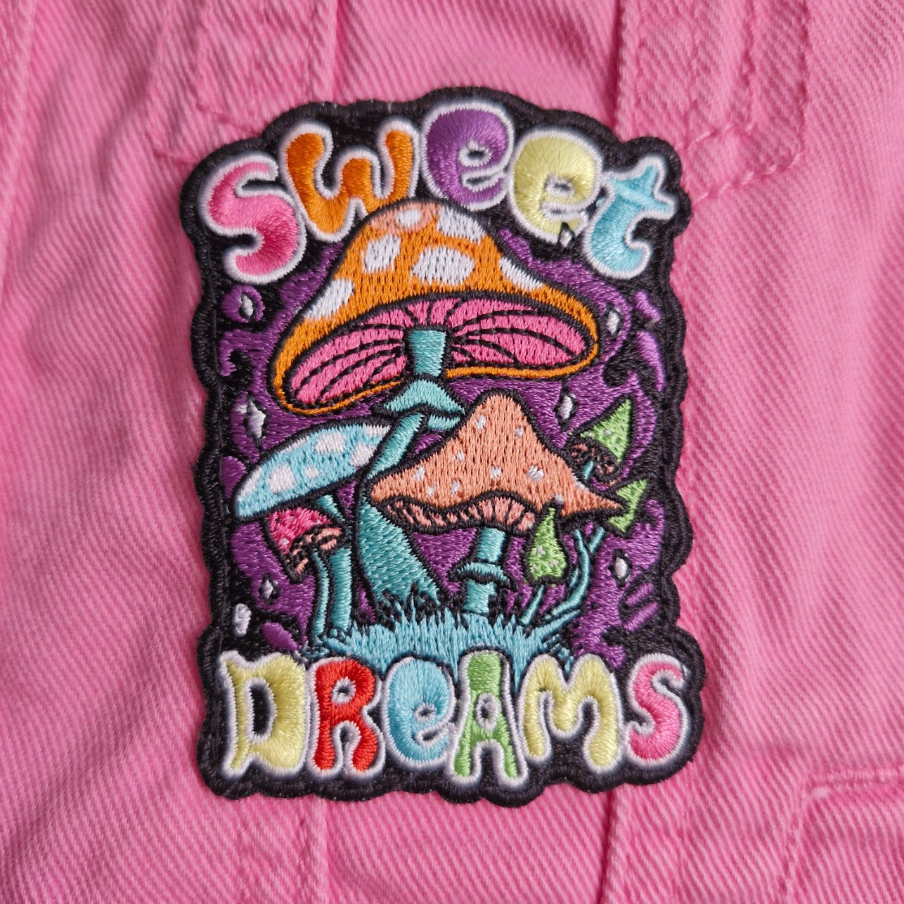 Kid's Sequin Skull Pink Denim - Age 7 years