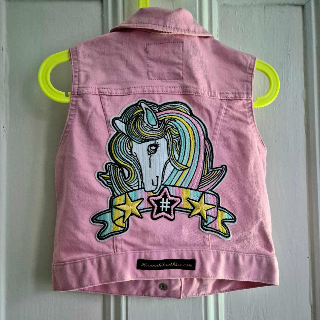 Age 4 - 5 Years Unicorn Pink Denim Festival Jacket