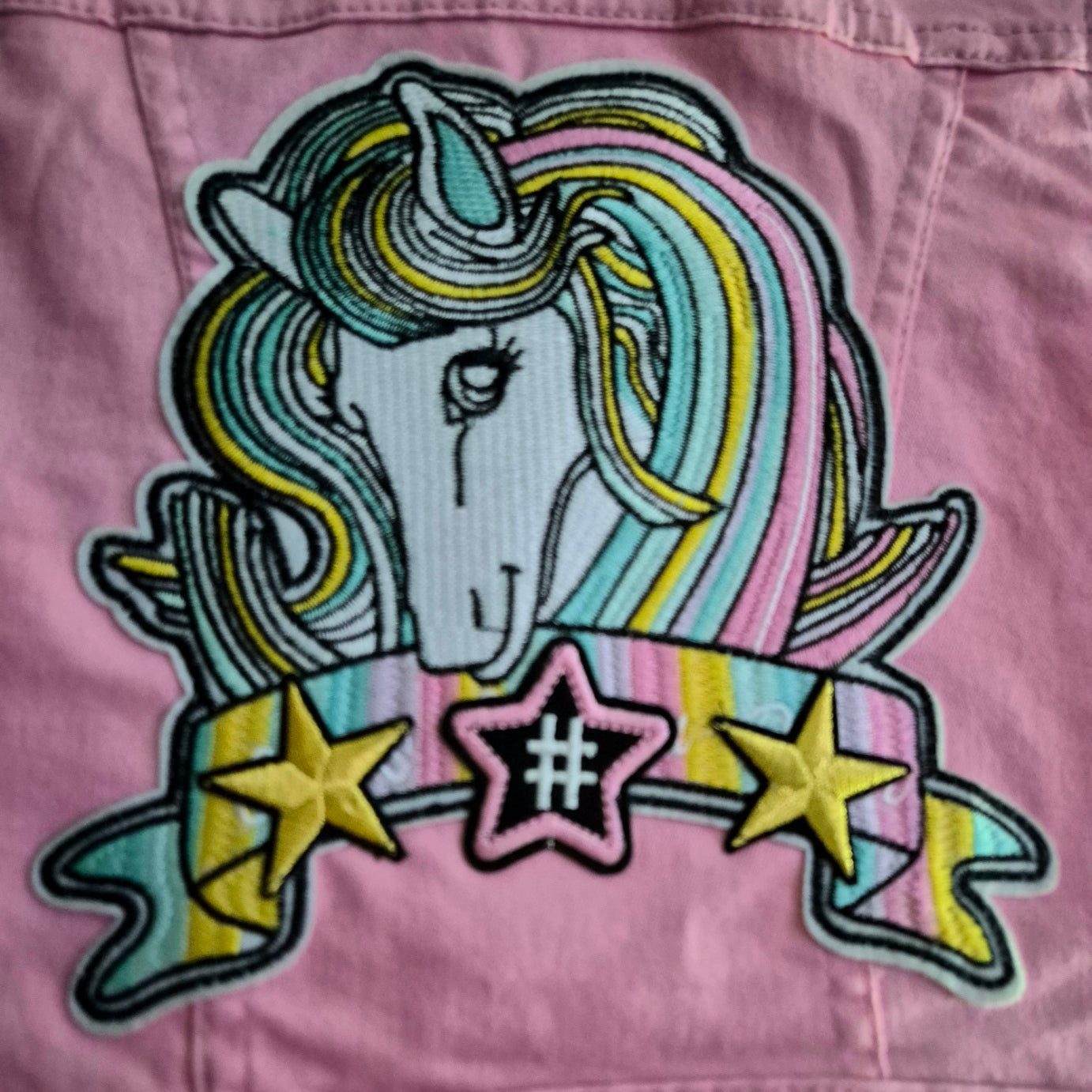 Age 4 - 5 Years Unicorn Pink Denim Festival Jacket