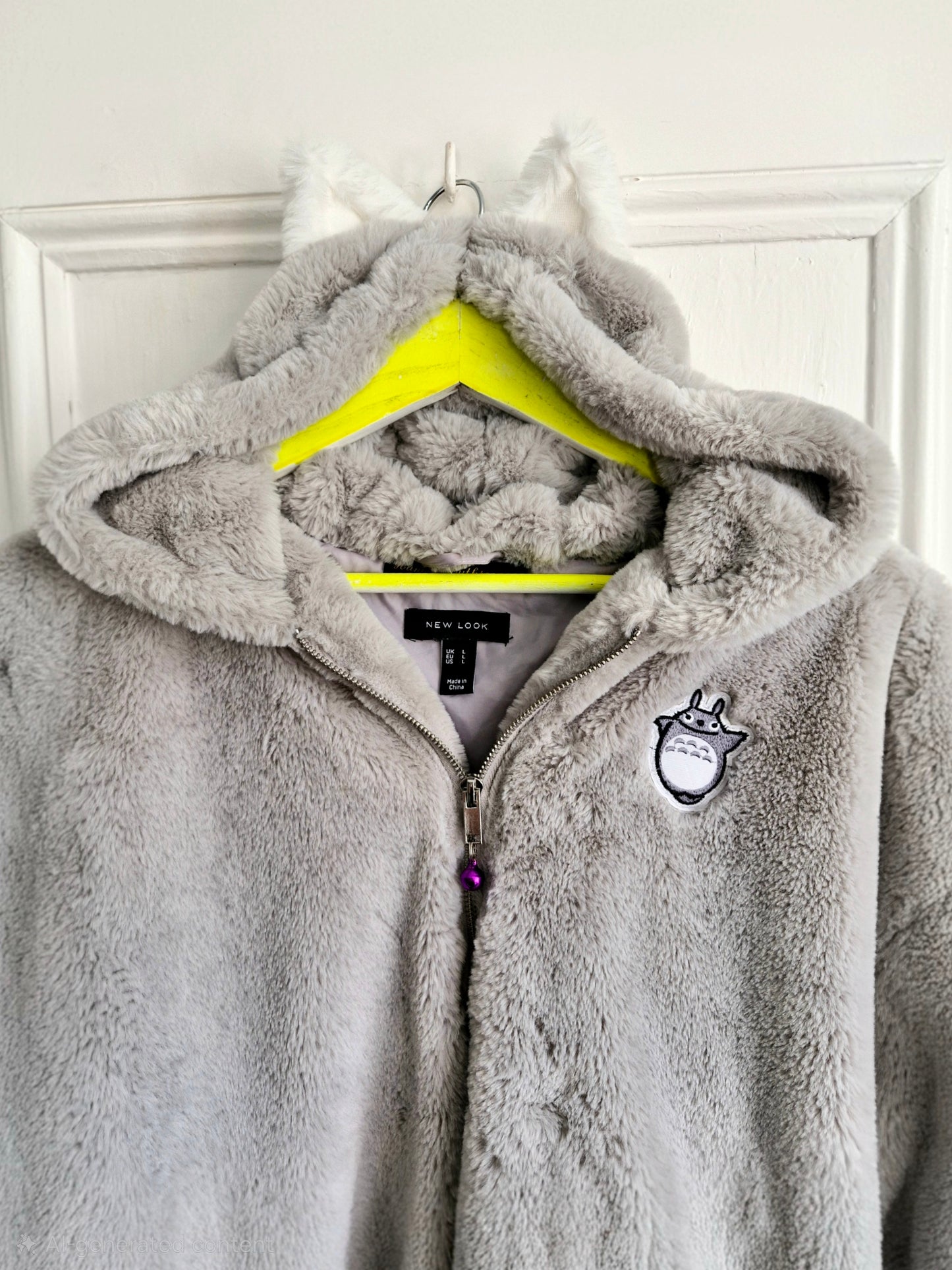 Grey Kitty Coat - New Look Large