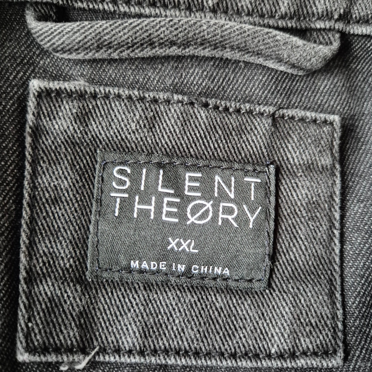 'El Diablo' Black Denim Battle Jacket - XXL