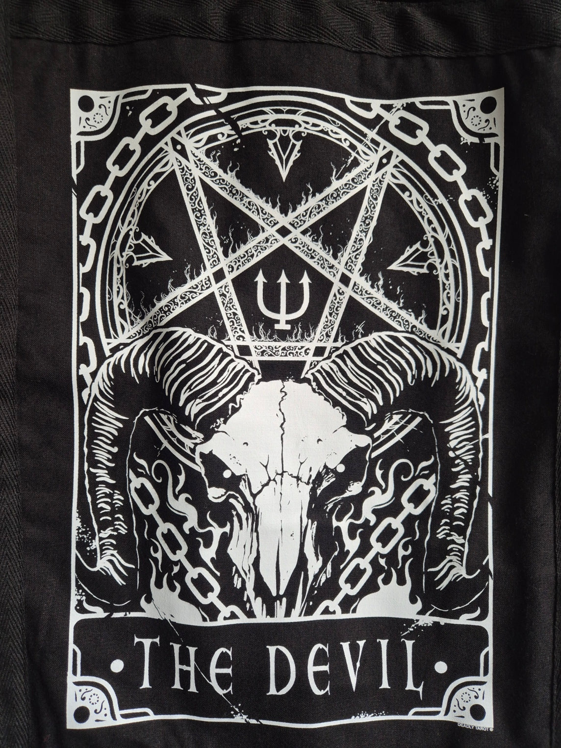 'El Diablo' Black Denim Battle Jacket - Size Men's XL